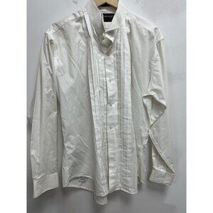 Emanuel Ungaro Long Sleeve Shirt Cotton Blend Mens White Color Size 15,5
